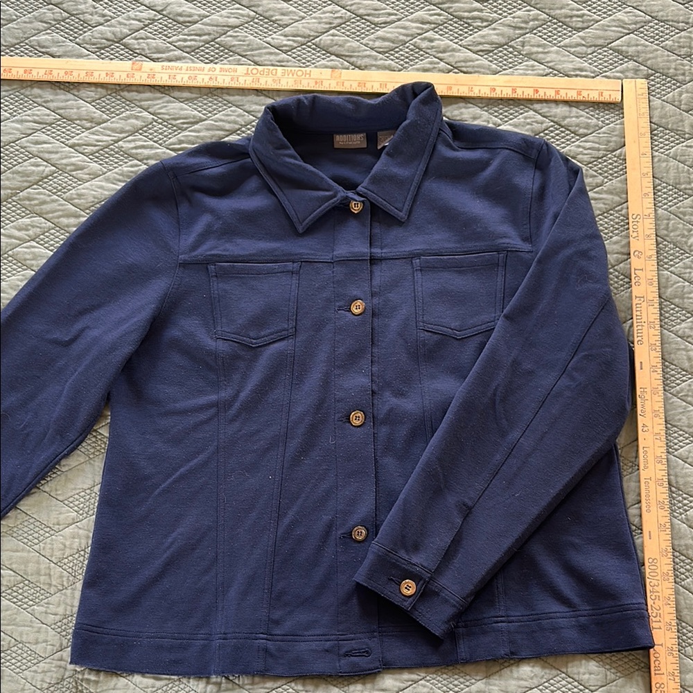 Chico's Deep Blue Button Jacket